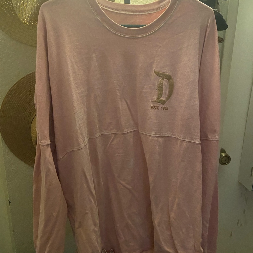 Disneyland Pink Long Sleeve Shirt with D Logo